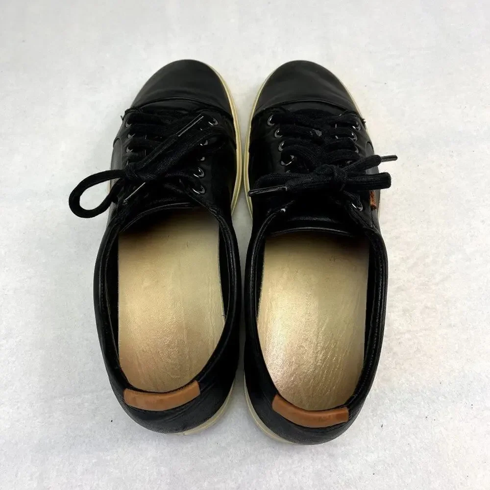 Ecco Sneakers Mens US:9  EUR 42 Black Activewear Leather Lace Up Low Top